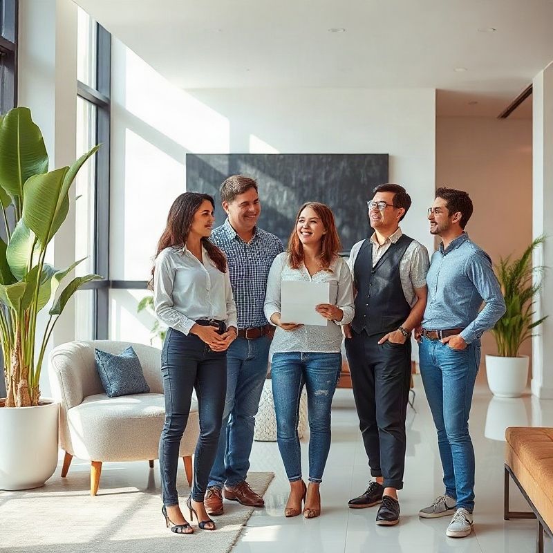 Equipe boutique da Alphalriver em escritório moderno em Fortaleza
